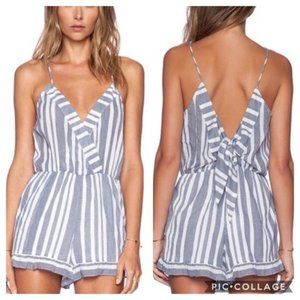 Tularosa X REVOLVE Amelia Romper Blue and White
